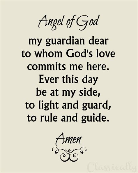 Guardian Angel Prayer Printable
